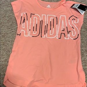 Pink adidas no sleeve shirt
